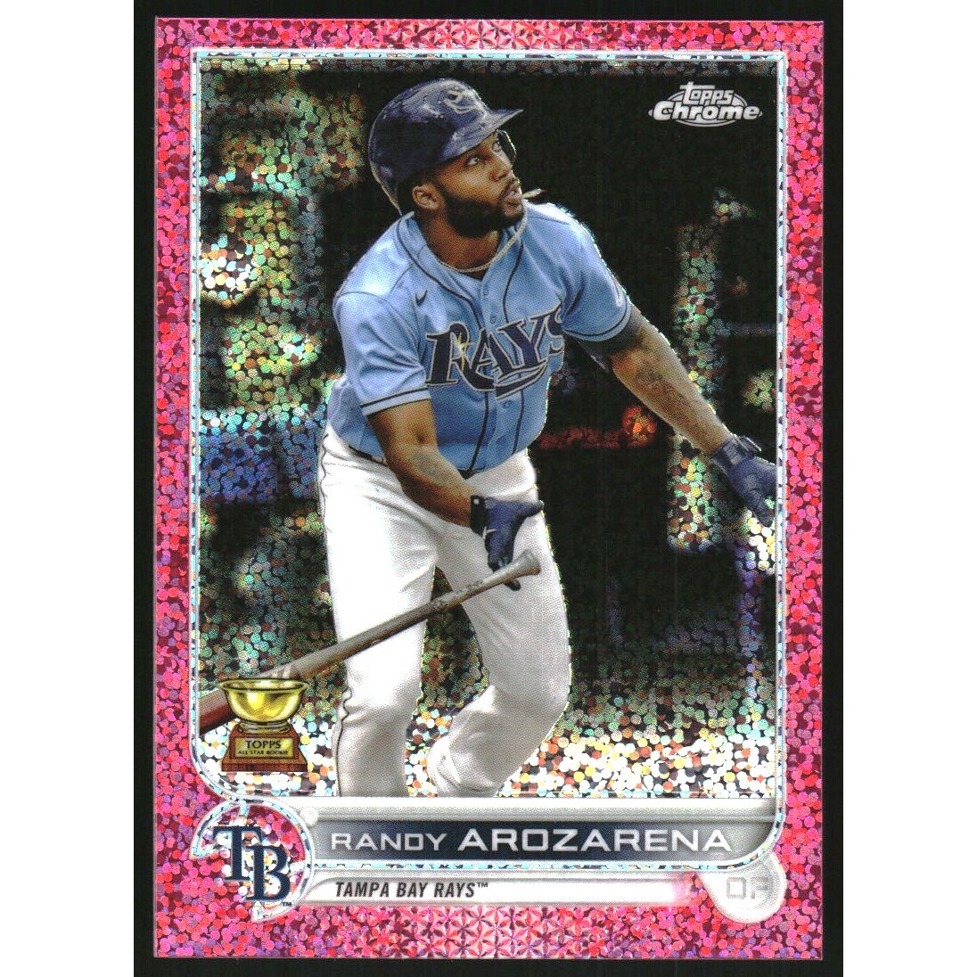 2022 Topps Chrome Magenta Speckle Refractors #161 Randy Arozarena. rookie card picture