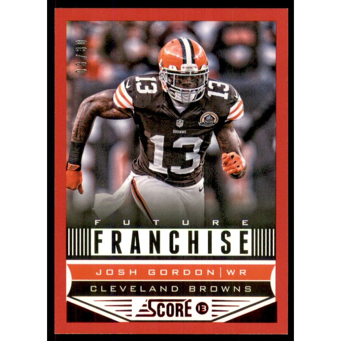 2013 Score Red Zone #306 Josh Gordon FF