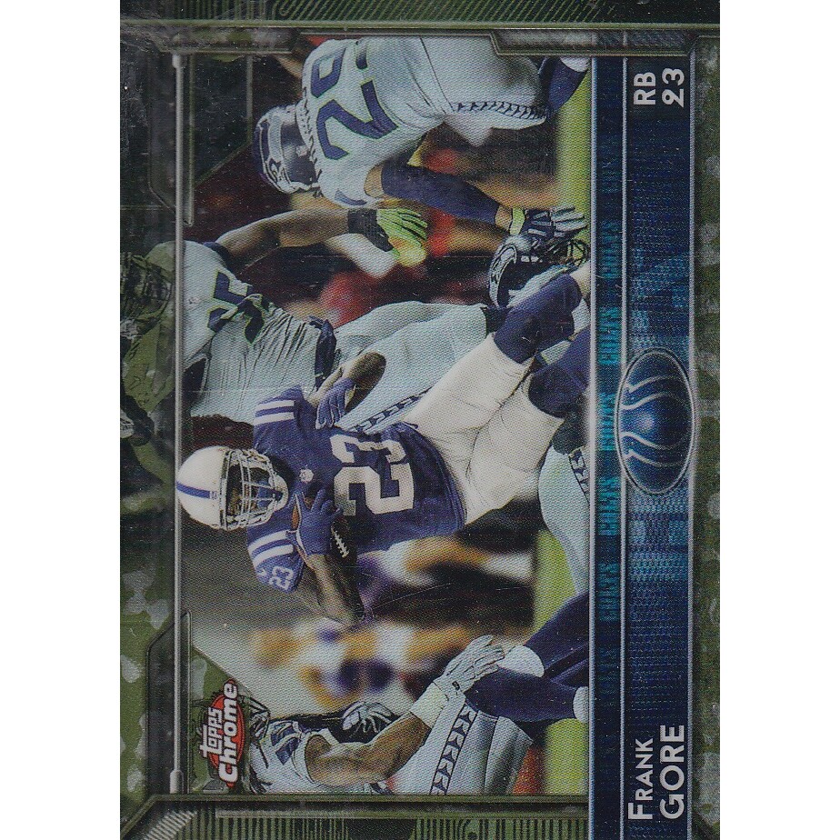 2015 Topps Chrome Mini Camo Refractors #53 Frank Gore
