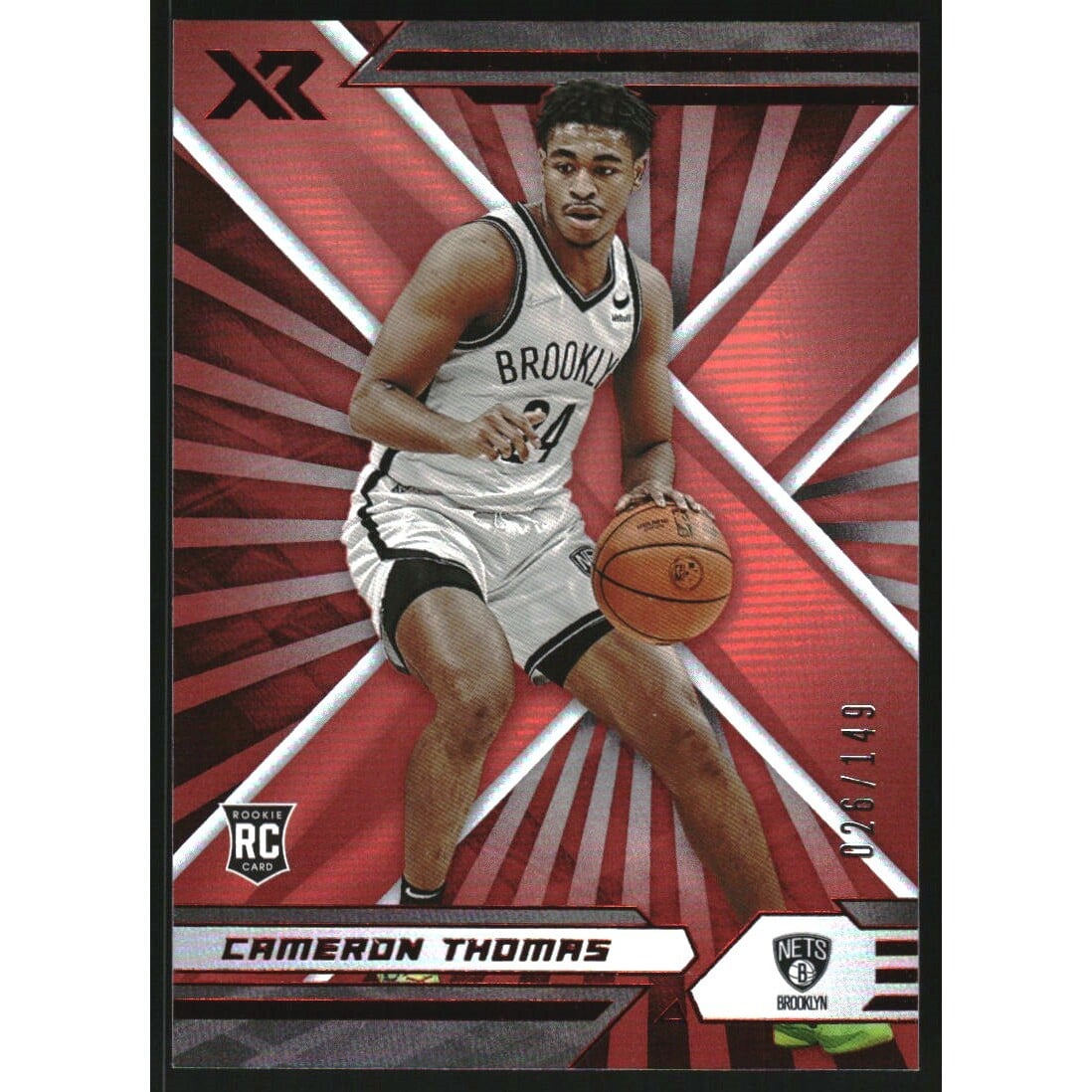 2021-22 Panini Chronicles Red #375 Cameron Thomas/XR. rookie card picture