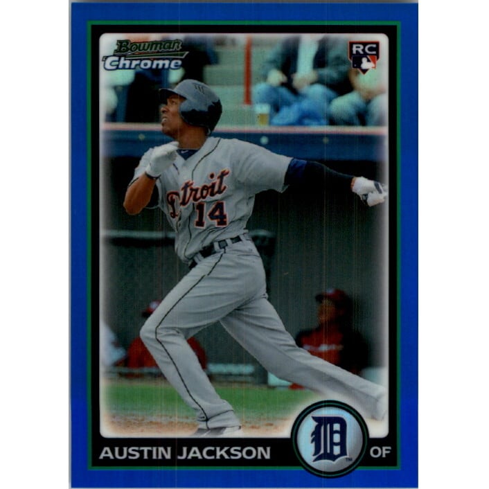 2010 Bowman Chrome Draft Blue Refractors #BDP10 Austin Jackson. rookie card picture