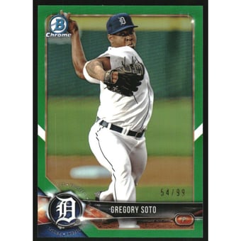 2018 Bowman Chrome Draft Green Refractors #BDC53 Gregory Soto