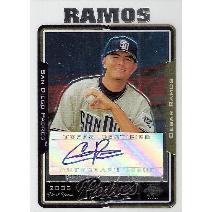 2005 Topps Chrome Update #236 Cesar Ramos FY AU B RC. rookie card picture