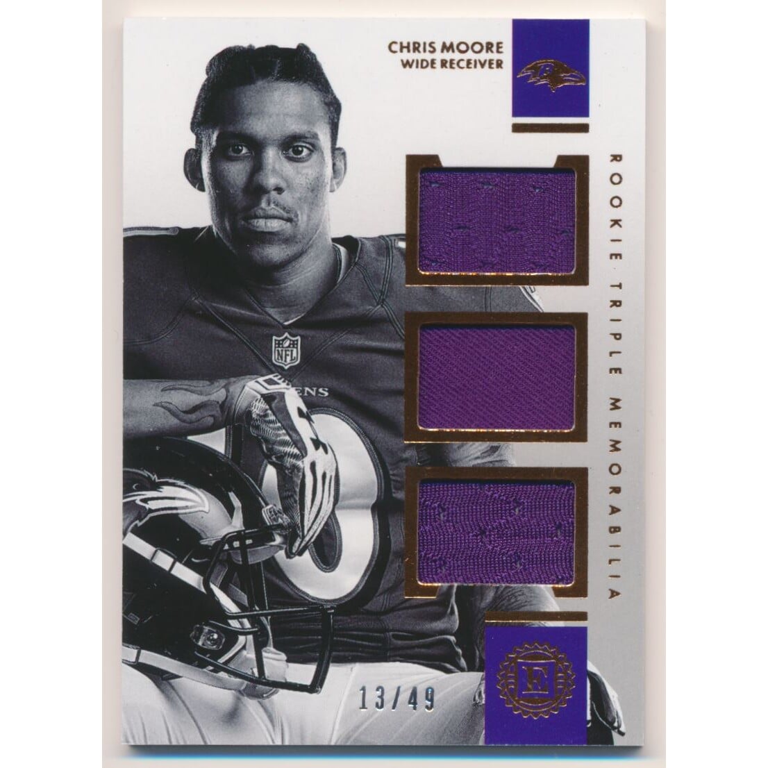 2016 Panini Encased Rookie Triple Memorabilia #2 Chris Moore