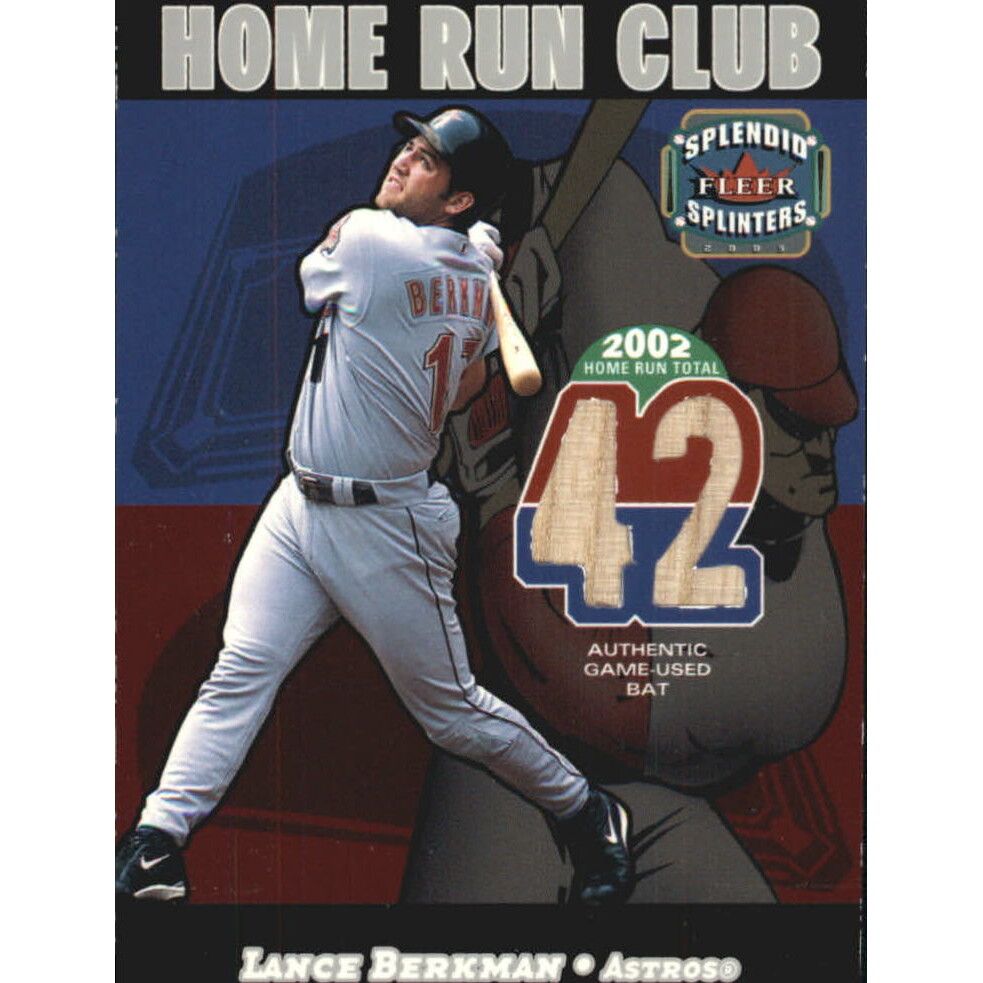 2003 Fleer Splendid Splinters Home Run Club Memorabilia #5 Lance Berkman Bat. rookie card picture