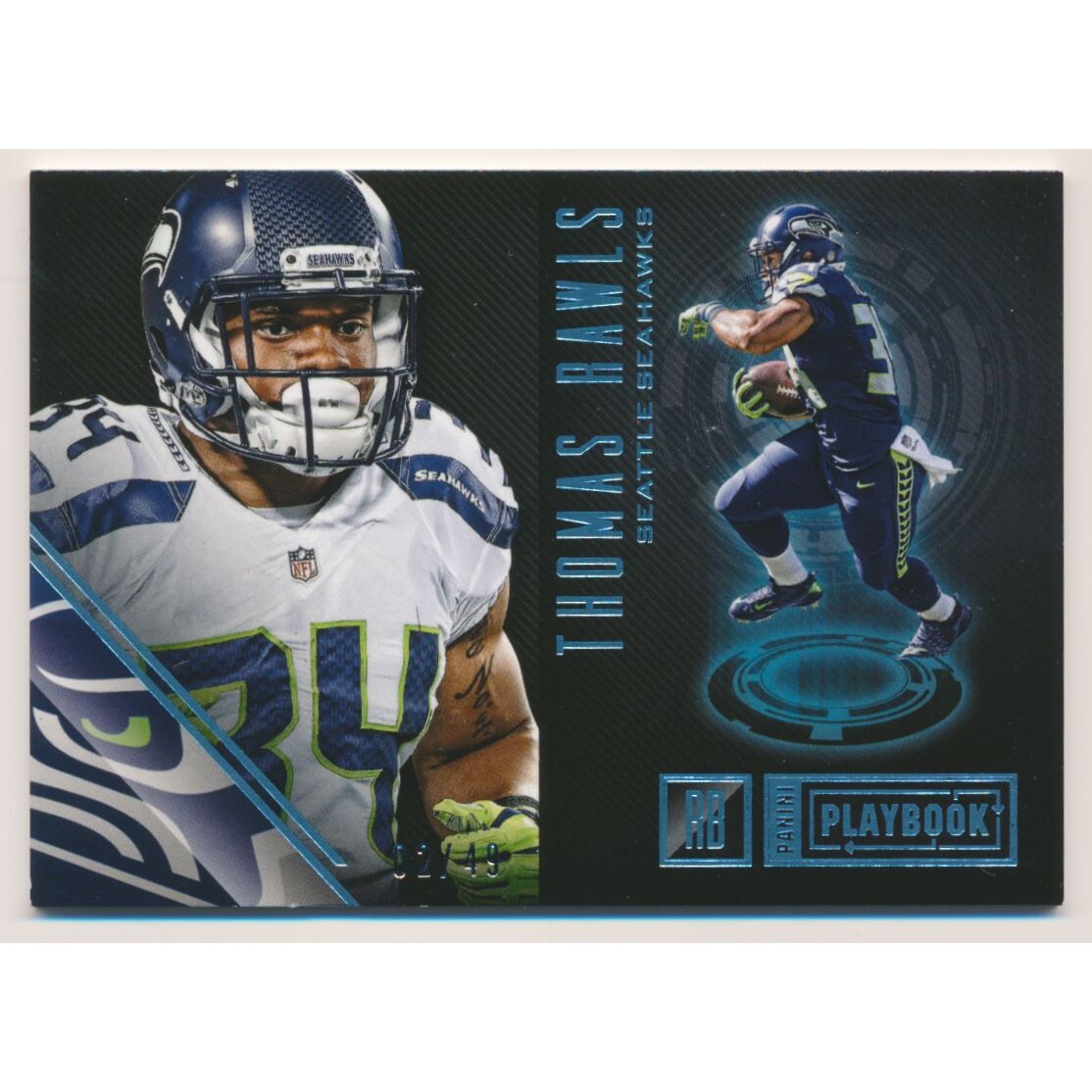 2016 Panini Playbook Platinum #93 Thomas Rawls. rookie card picture
