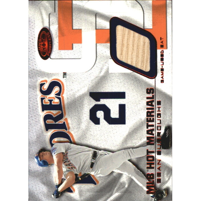 2002 Hot Prospects MLB Red Hot Materials #SB Sean Burroughs Bat
