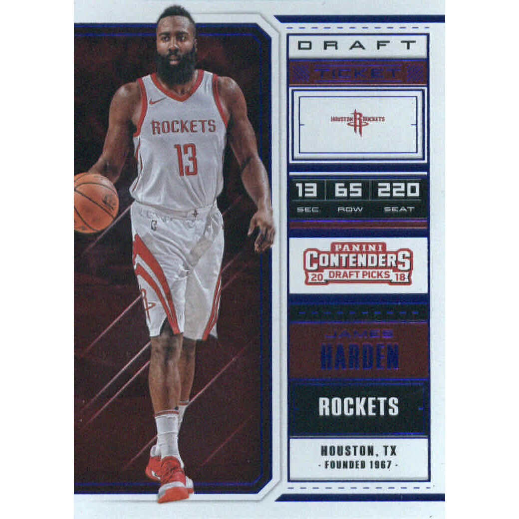 2018-19 Panini Contenders Draft Picks Draft Ticket #21 James Harden 2018-19 Panini Contenders Draft Picks Draft Ticket #21 James Harden