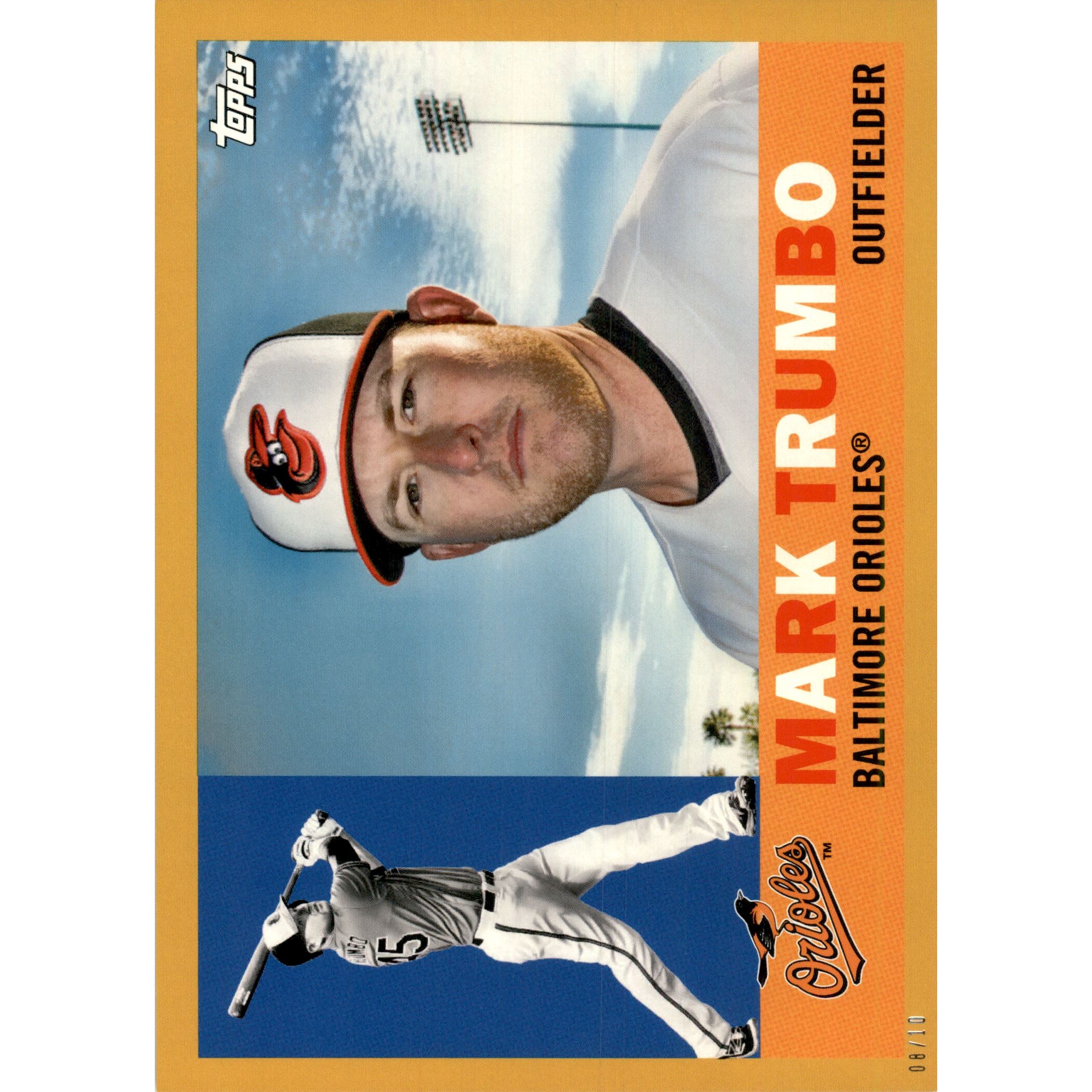2017 Topps Archives 5x7 Gold #9 Mark Trumbo. rookie card picture
