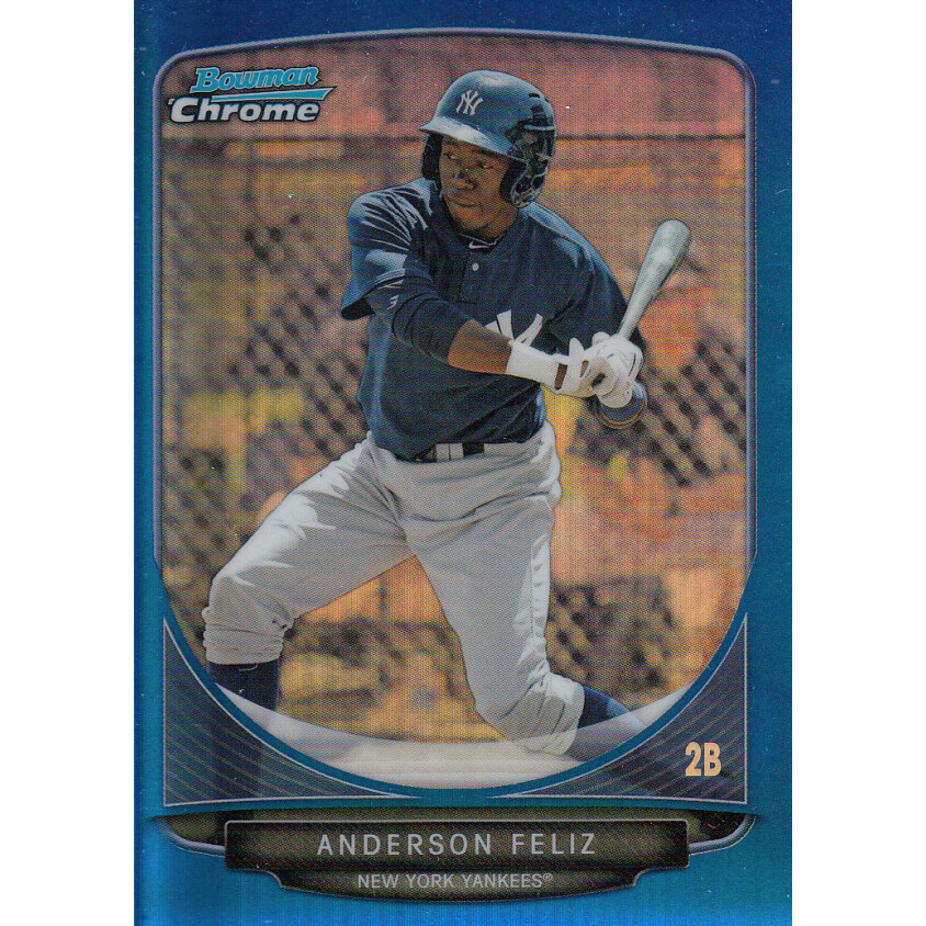 2013 Bowman Chrome Prospects Blue Refractors #BCP69 Anderson Feliz
