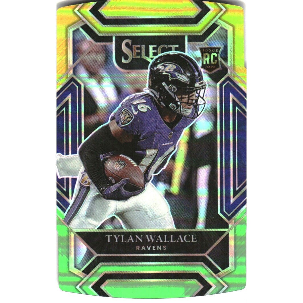 2021 Select Prizm Green and Yellow Die Cut #278 Tylan Wallace