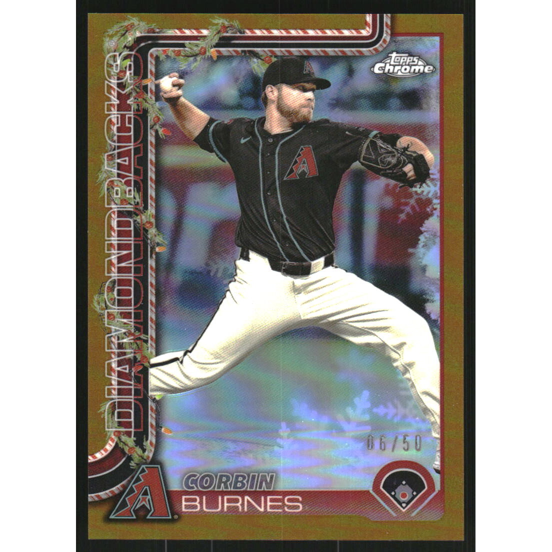 2025 Topps Holiday Chrome Gold Refractors #HC185 Corbin Burnes
