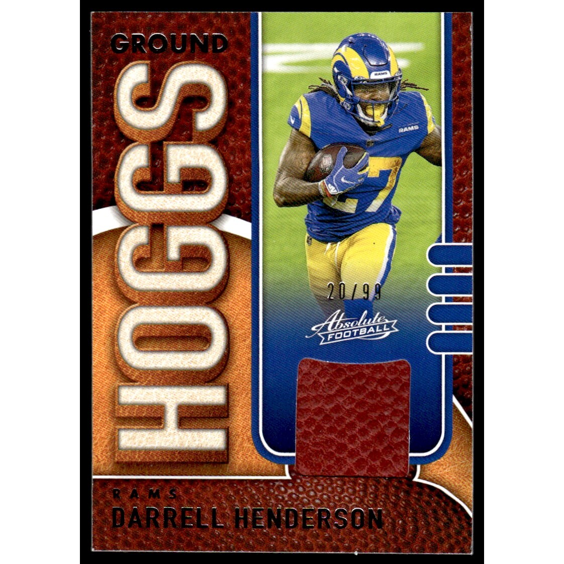 2021 Absolute Ground Hoggs Materials #4 Darrell Henderson 2021 Absolute Ground Hoggs Materials #4 Darrell Henderson