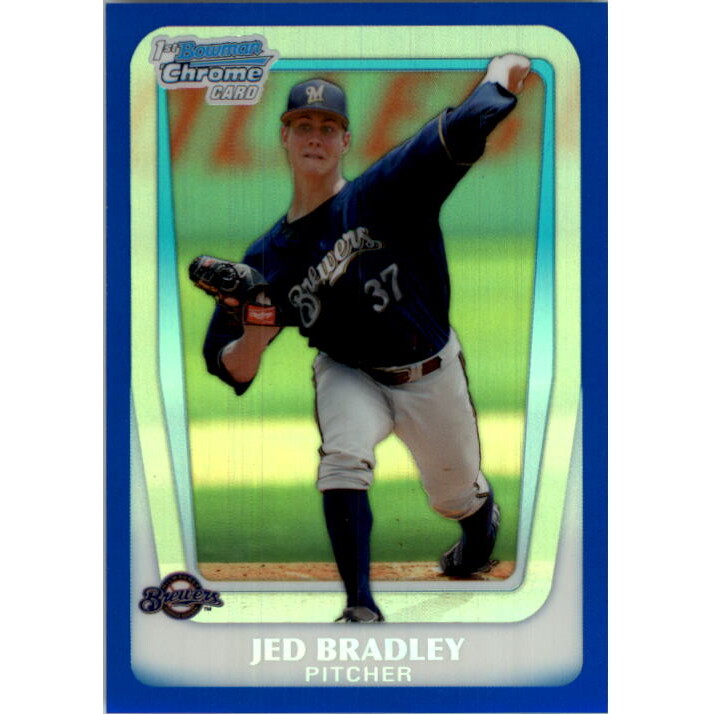 2011 Bowman Chrome Draft Prospects Blue Refractors #BDPP16 Jed Bradley