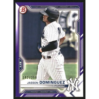 2021 Bowman Prospects Purple #BP13 Jasson Dominguez