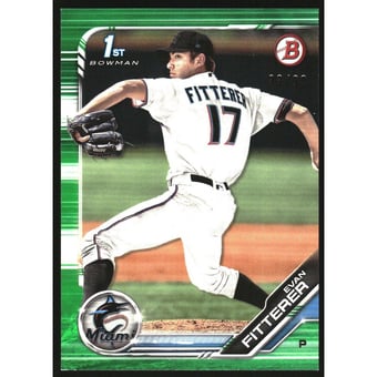 2019 Bowman Draft Green #BD68 Evan Fitterer