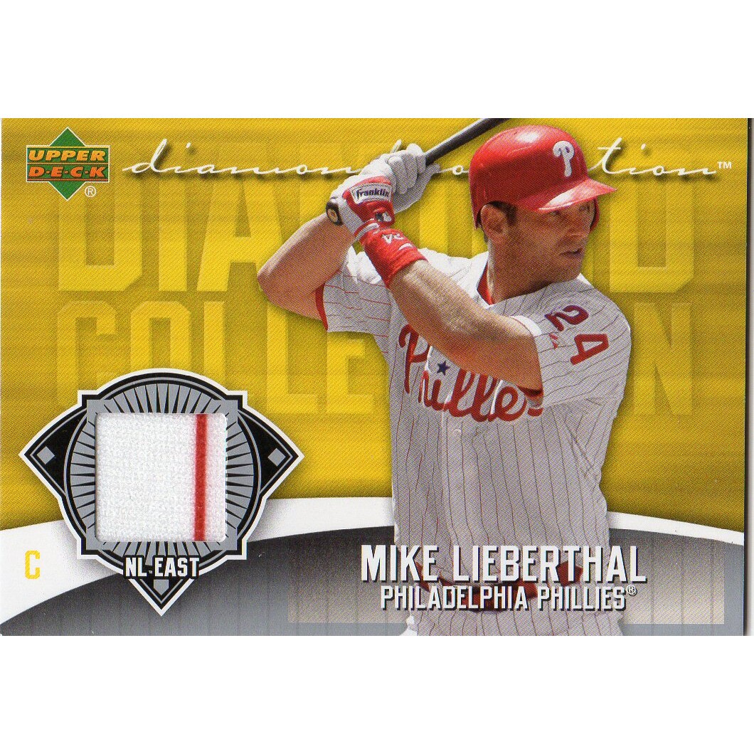 2006 Upper Deck Diamond Collection Materials #ML Mike Lieberthal Jsy. rookie card picture