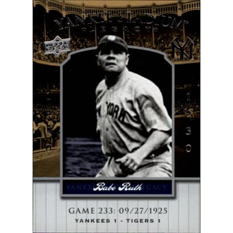 2008 Upper Deck Yankee Stadium Legacy Collection #233 Babe Ruth