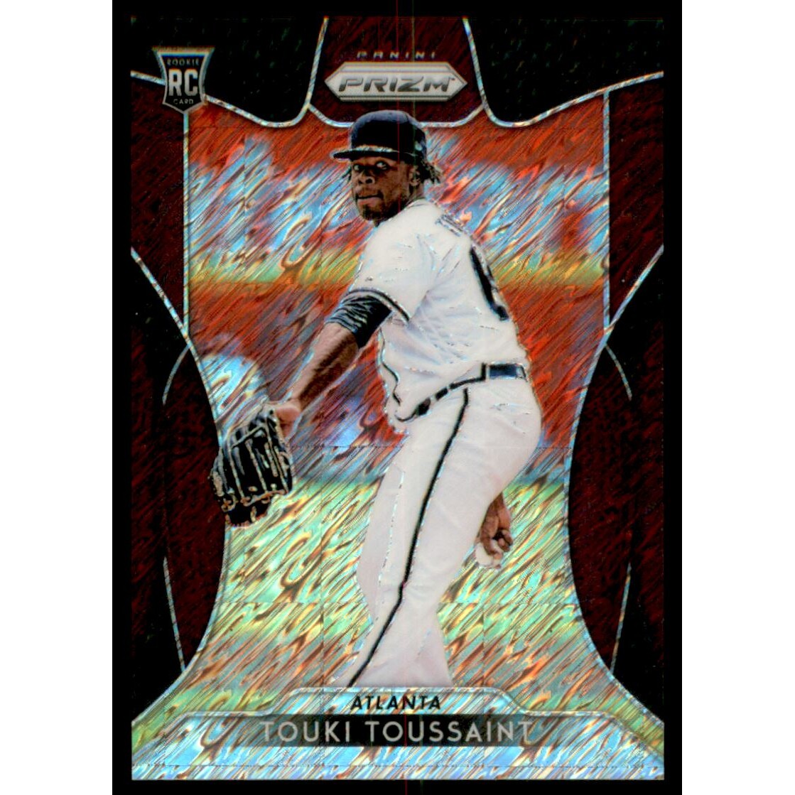 2019 Panini Prizm Prizms Burgandy Shimmer #121 Touki Toussaint. rookie card picture