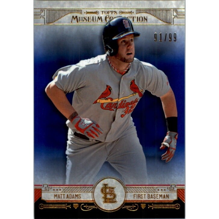 2015 Topps Museum Collection Blue #15 Matt Adams. rookie card picture