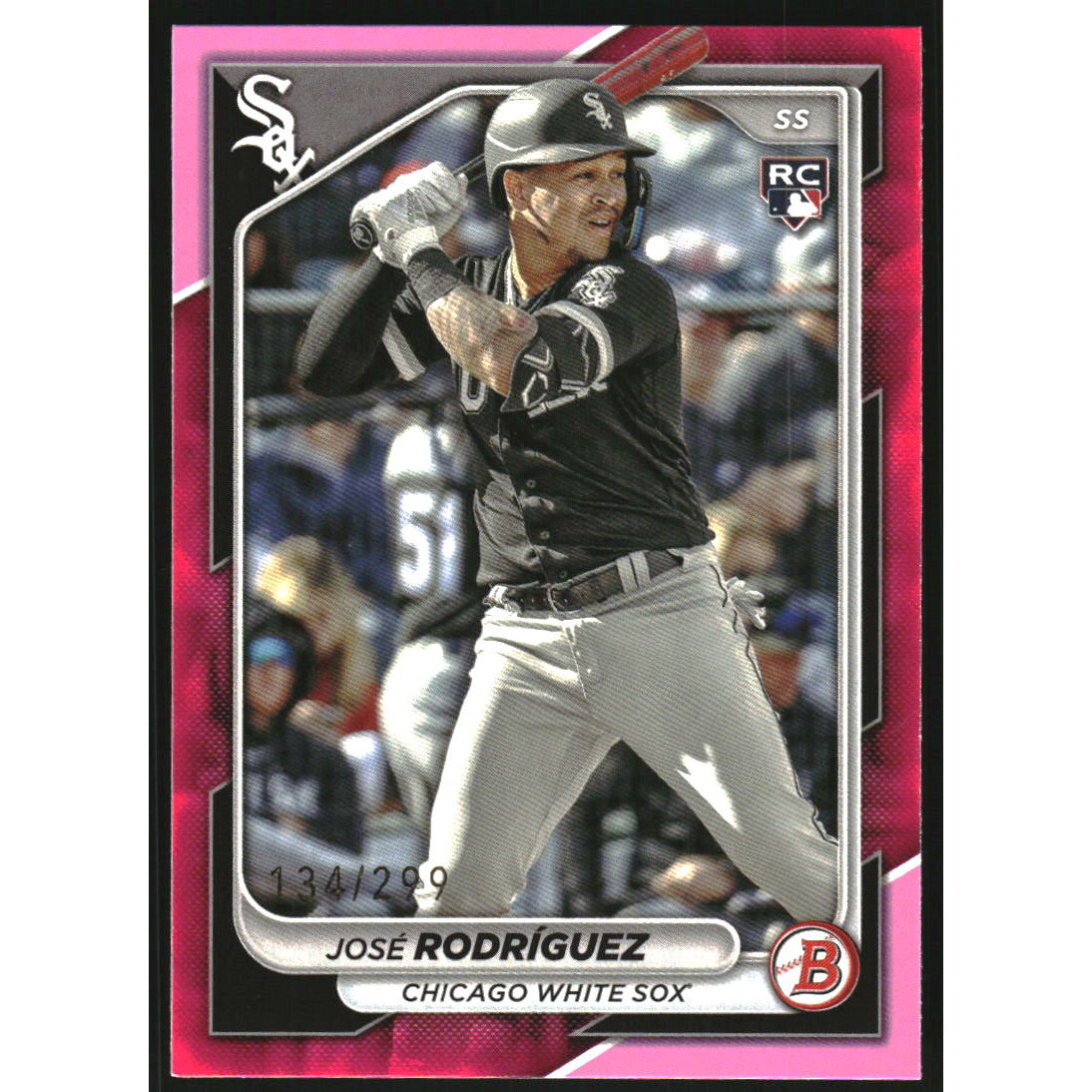 2024 Bowman Chrome Fuchsia Refractors #70 Jack Leiter. rookie card picture