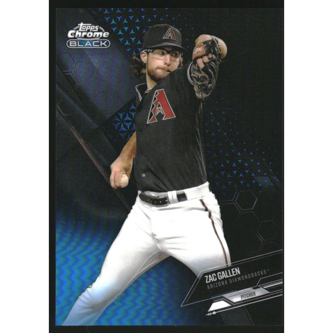 2021 Topps Chrome Black Blue Refractors #19 Zac Gallen. rookie card picture