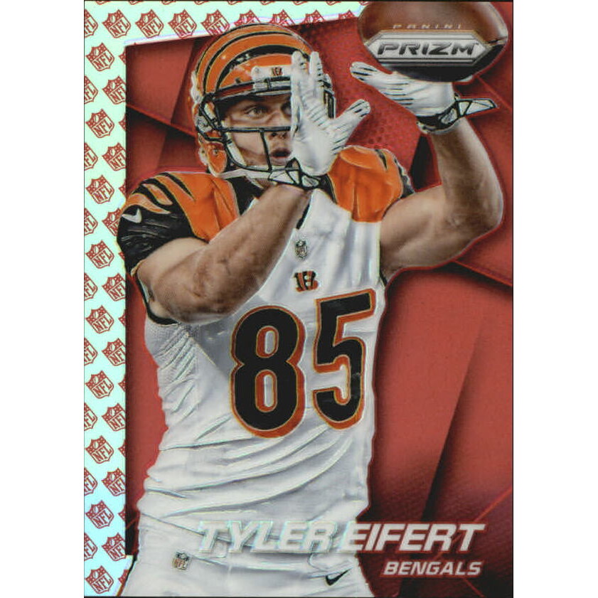2014 Panini Prizm Prizms NFL Shield #140 Tyler Eifert. rookie card picture