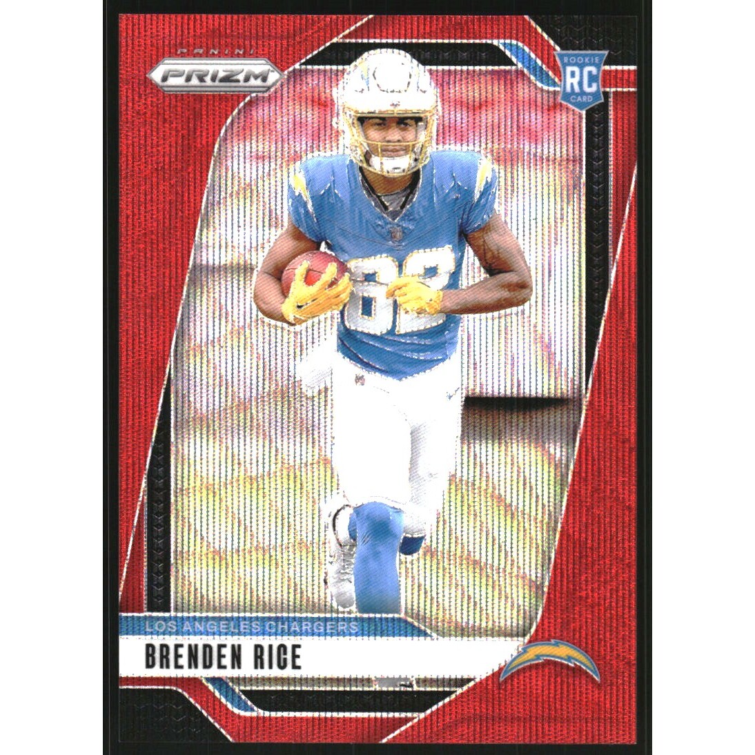 2024 Panini Prizm Prizms Red Wave #313 Brenden Rice