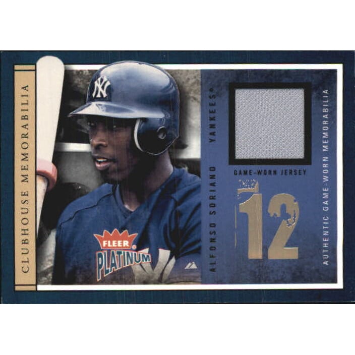 2004 Fleer Platinum Clubhouse Memorabilia #AS Alfonso Soriano SP