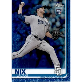 2019 Topps Chrome Blue Refractors #182 Jacob Nix