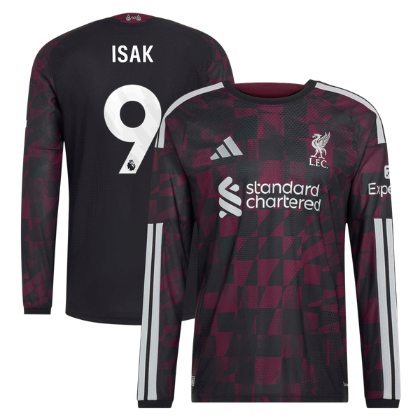 Maillot Third Authentic Liverpool adidas 2026-27 - Manches longues avec flocage Isak 9