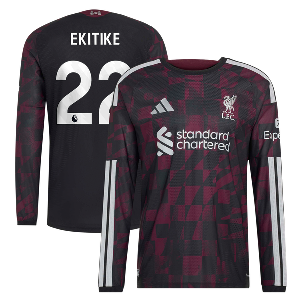 Maillot Third Authentic Liverpool adidas 2026-27 - Manches longues avec flocage Ekitike 22