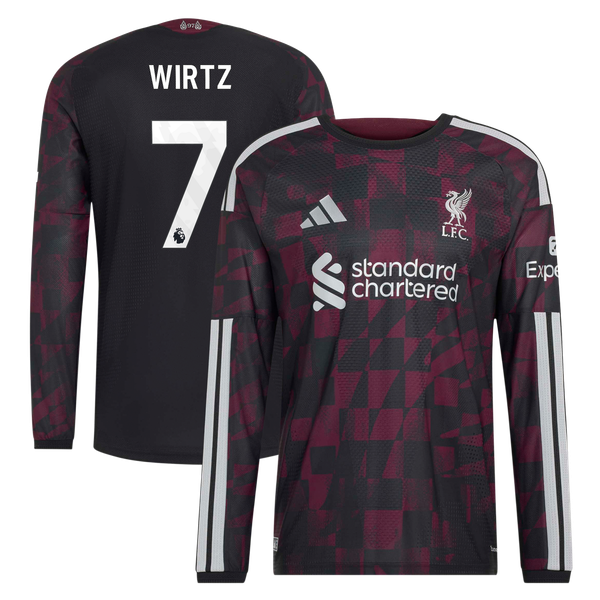 Maillot Third Authentic Liverpool adidas 2026-27 - Manches longues avec flocage Wirtz 7