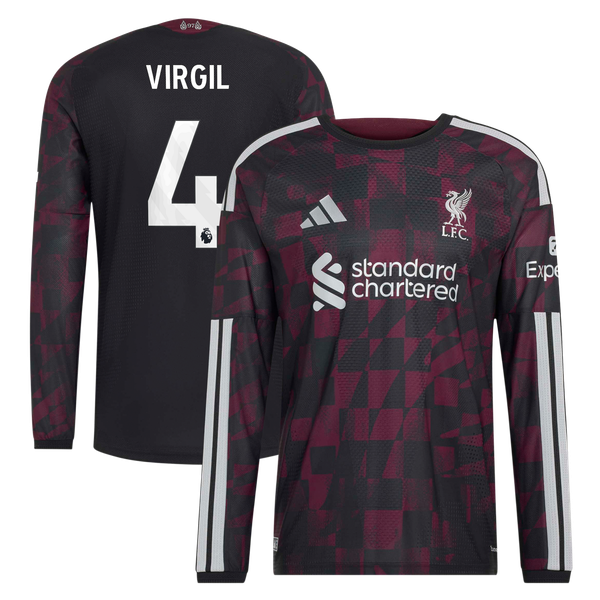 Maillot Third Authentic Liverpool adidas 2026-27 - Manches longues avec flocage Virgil 4