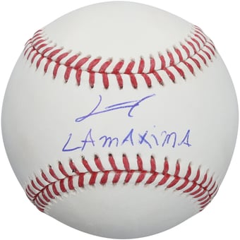 Junior Caminero Tampa Bay Rays Autographed Baseball with "La Maxima" Inscription