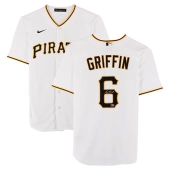 Konnor Griffin Pittsburgh Pirates Autographed White Nike Replica Jersey