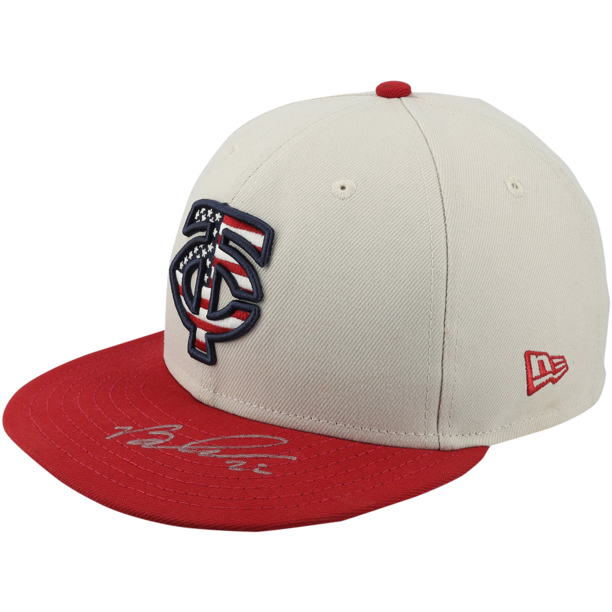 Brooks Lee Minnesota Twins Autographed Game-Used Tan Cap from the 2024 MLB Season