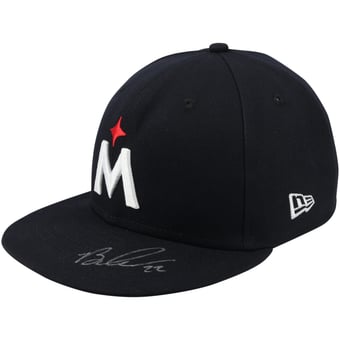 Brooks Lee Minnesota Twins Autographed Game-Used Navy Alternate Cap from the 2024 MLB Season