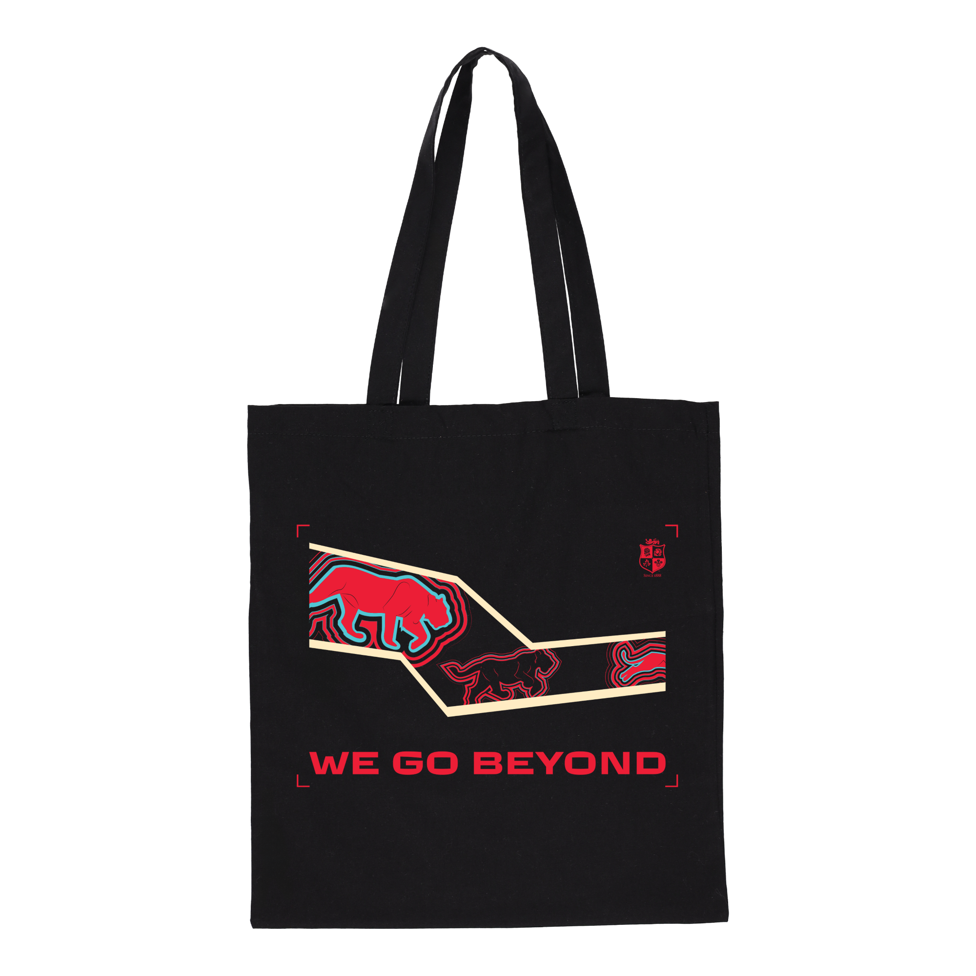 British & Irish Lions Rugby Lioness We Go Beyond Graphic Tote Bag: retailer-supplied image