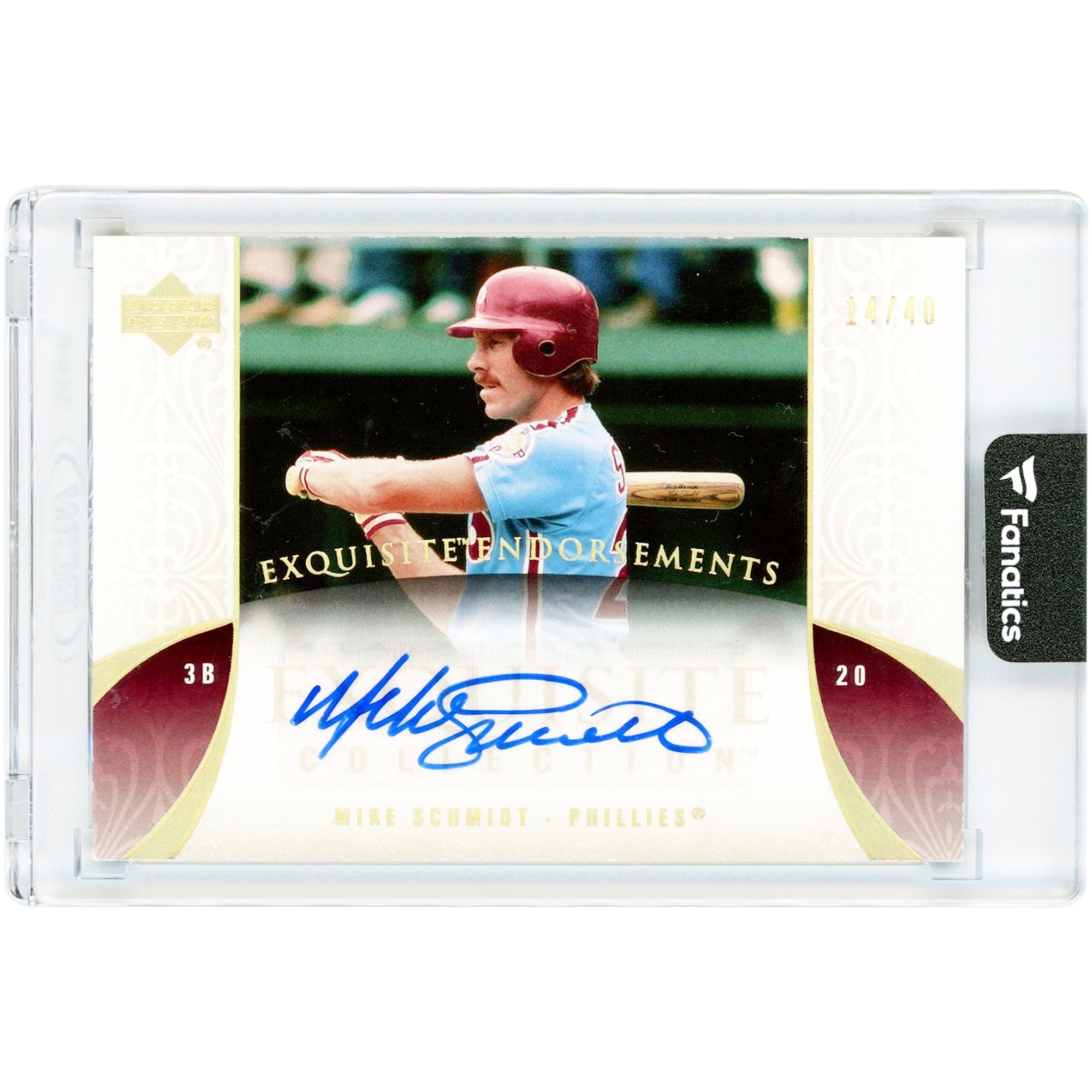 Mike Schmidt Philadelphia Phillies Autographed 2006 Upper Deck Exquisite Collection Exquisite Endorsements #EN-MS #14/40 Card
