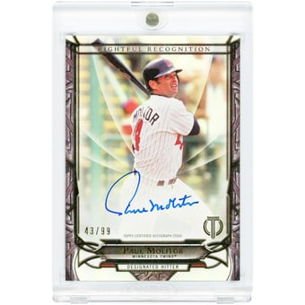 Paul Molitor Minnesota Twins Autographed 2016 Topps Tribute Rightful Recognition #NOW-PM #43/99 Card