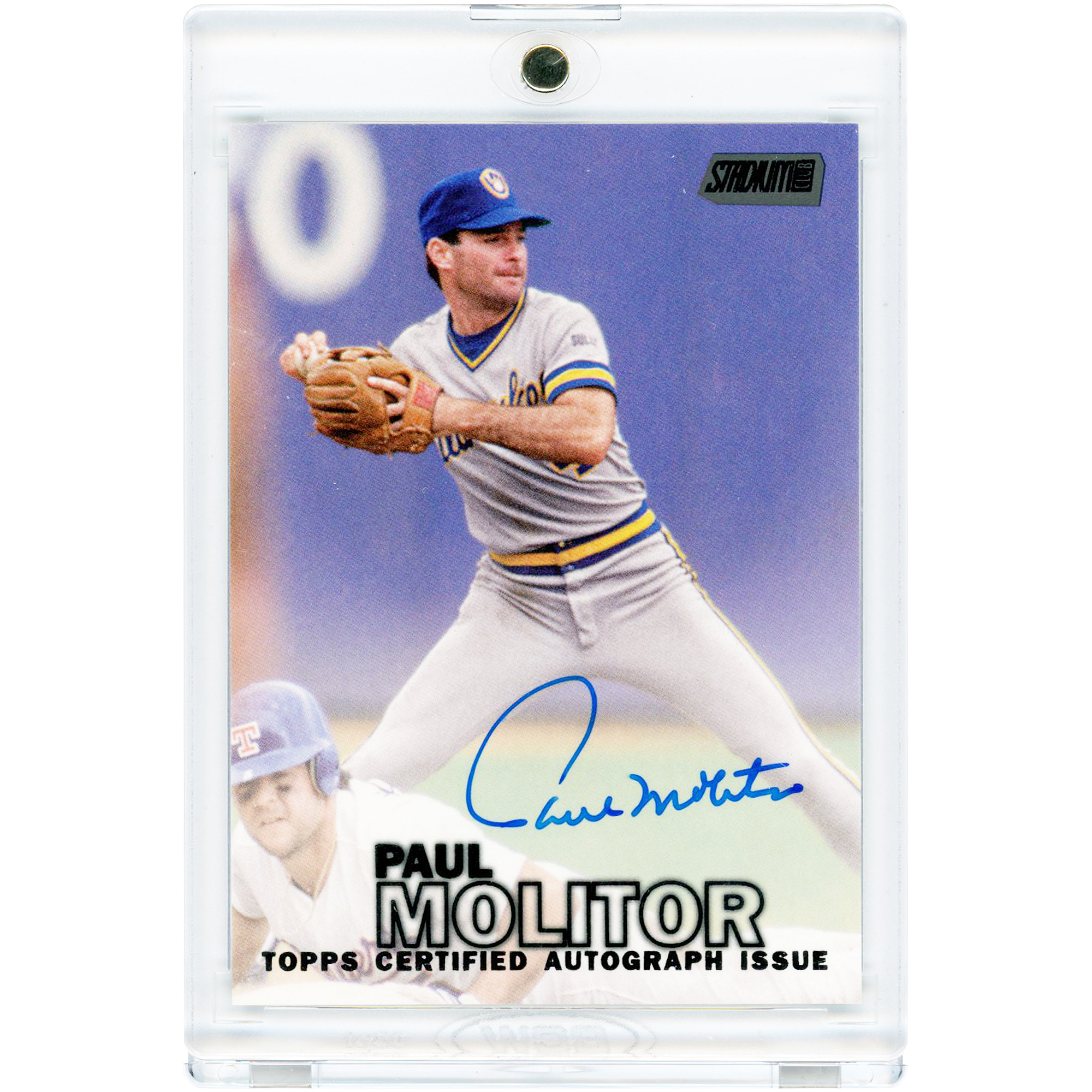 Paul Molitor Milwaukee Brewers Autographed 2016 Topps Stadium Club Black #SCA-PM #49/50 Card. rookie card picture
