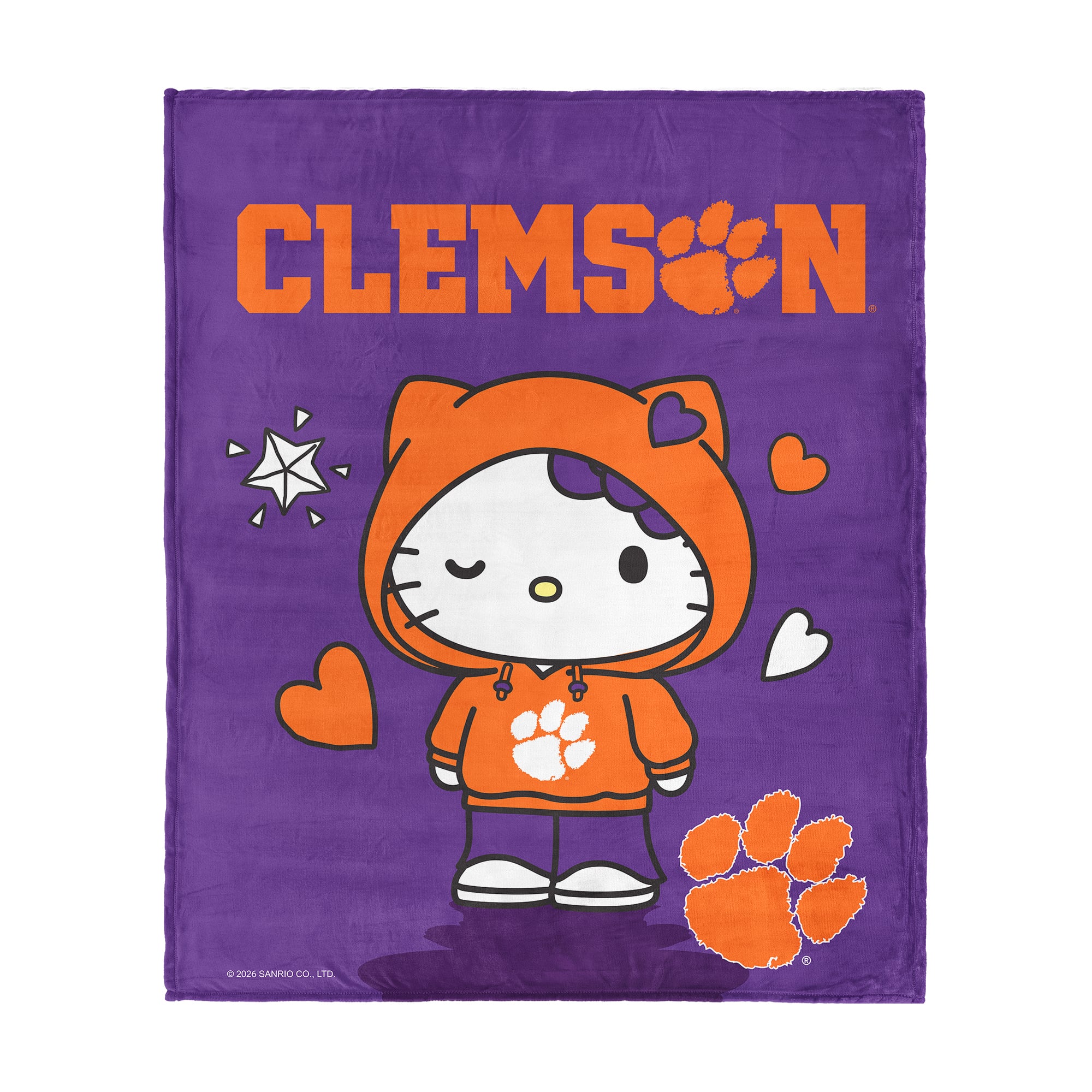 The Northwest Group Clemson Tigers Hello Kitty 46" x 60" Silk Touch Throw Blanket