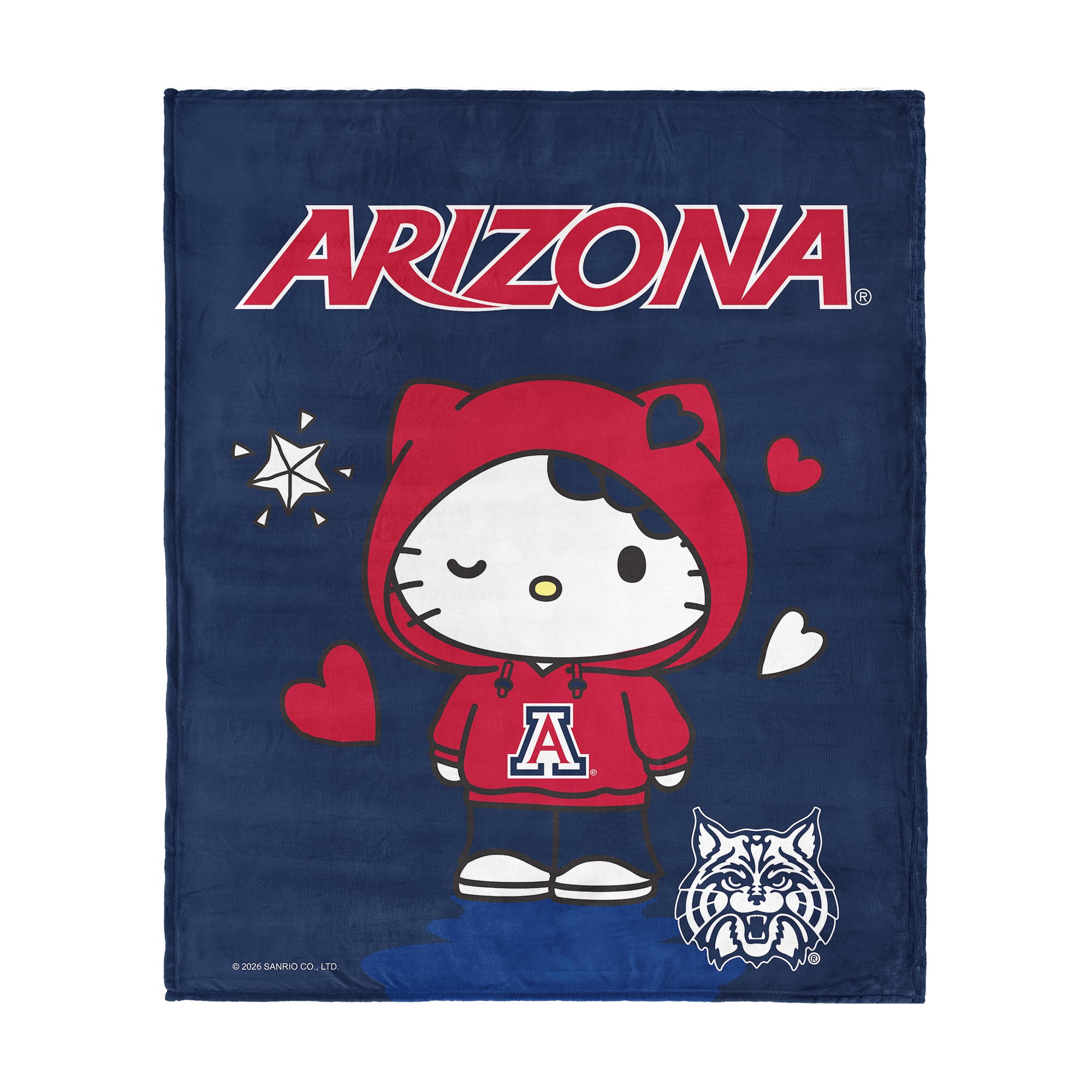 The Northwest Group Arizona Wildcats Hello Kitty 46" x 60" Silk Touch Throw Blanket