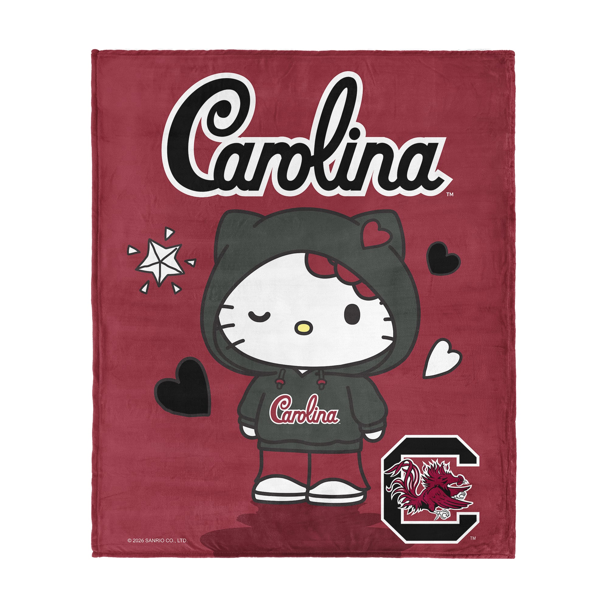The Northwest Group South Carolina Gamecocks Hello Kitty 46" x 60" Silk Touch Throw Blanket
