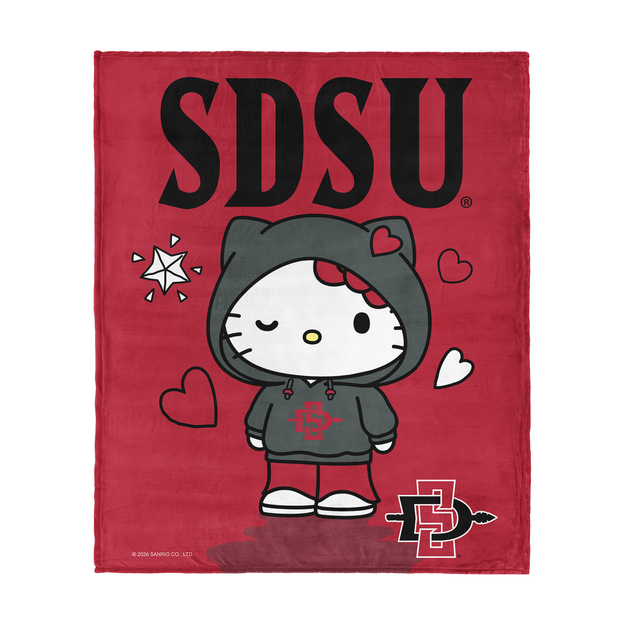 The Northwest Group San Diego State Aztecs Hello Kitty 46" x 60" Silk Touch Throw Blanket