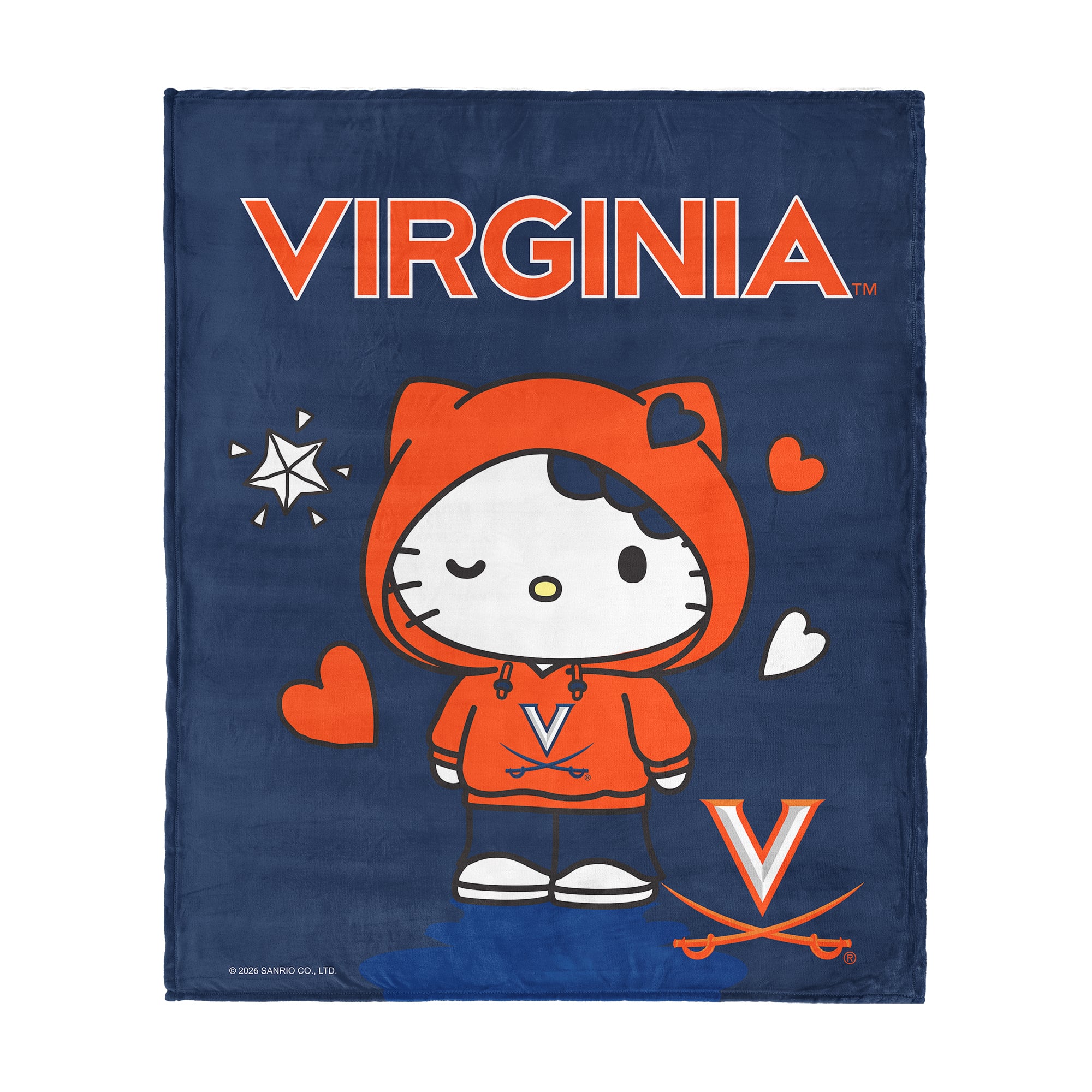 The Northwest Group Virginia Cavaliers Hello Kitty 46" x 60" Silk Touch Throw Blanket