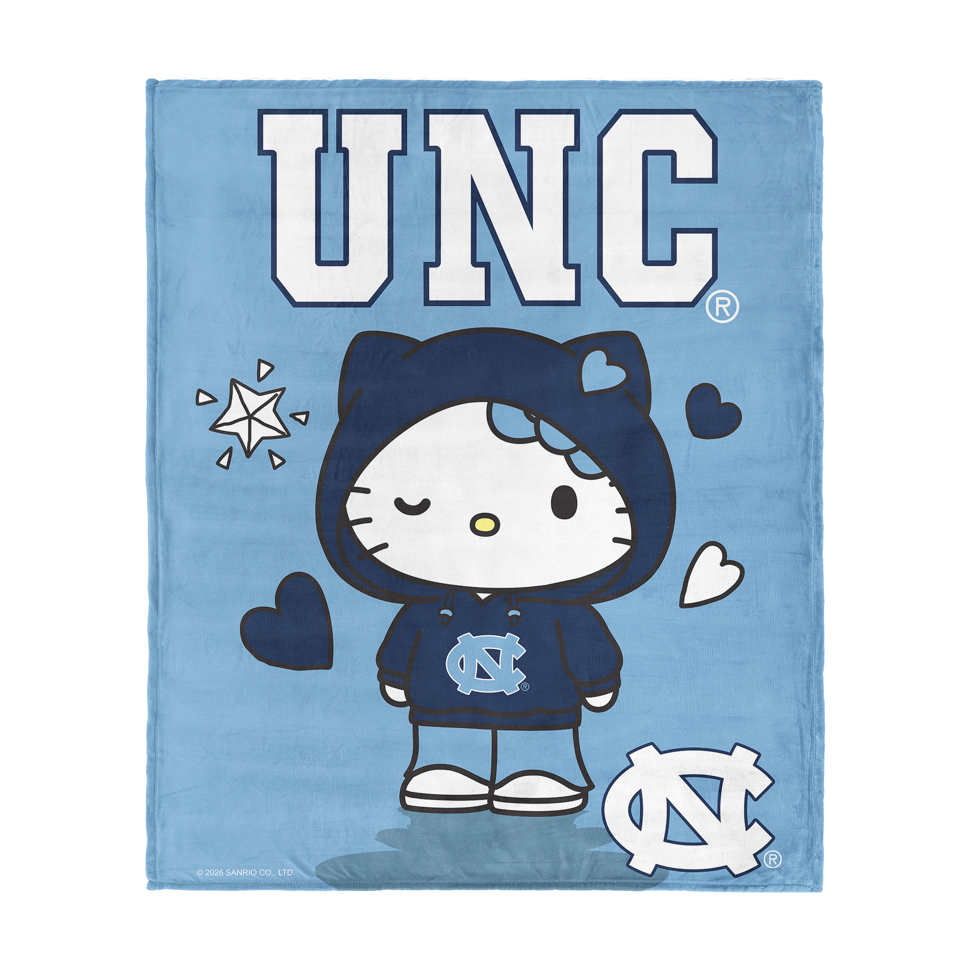 The Northwest Group North Carolina Tar Heels Hello Kitty 46" x 60" Silk Touch Throw Blanket
