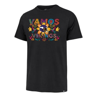 Men's '47 Black Minnesota Vikings Vamos Vikings Franklin T-Shirt