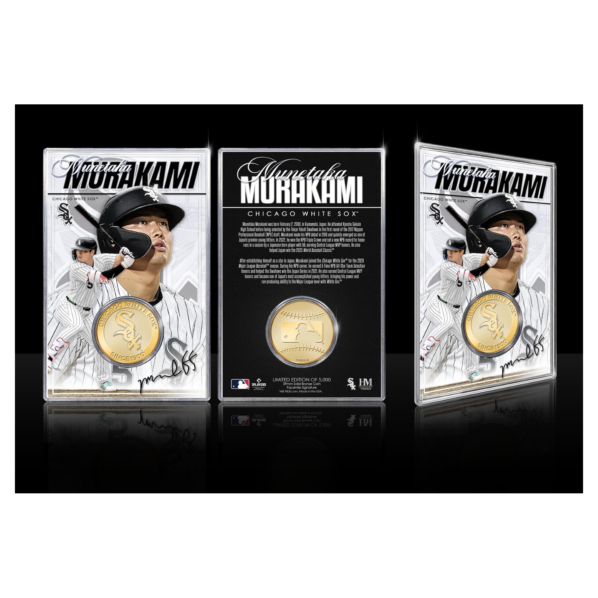 Highland Mint Munetaka Murakami Chicago White Sox Limited Edition Bronze Coin with Acrylic Holder